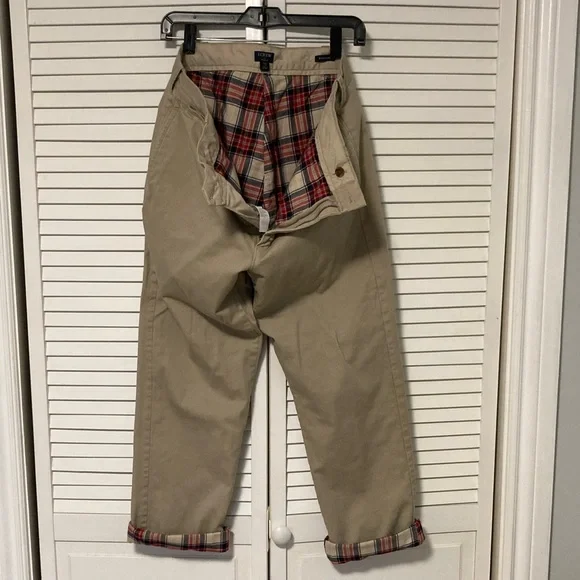 J. Crew Flex Flannel Lined Chinos - Picture 1 of 5
